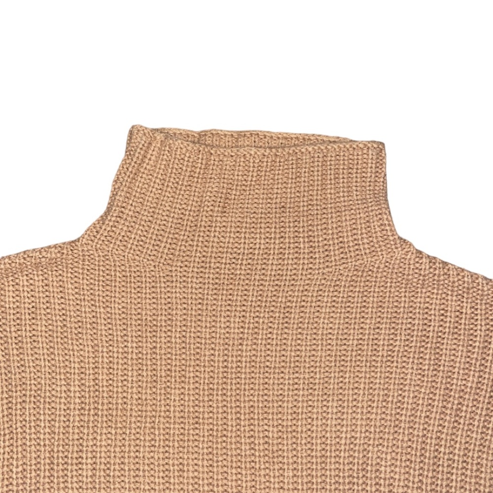 american eagle outfitters brown cable knit oversized drop shoulder turtleneck - Picture 5 of 6